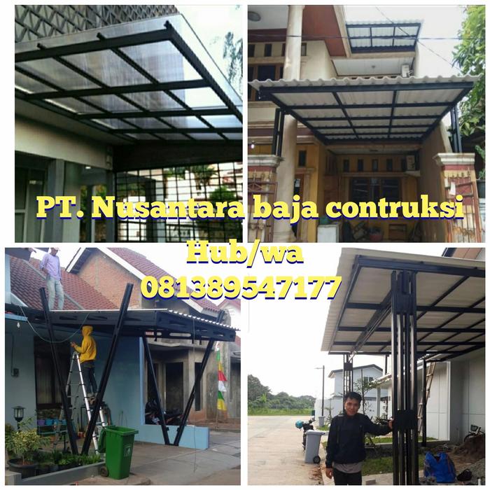 Gambar kanopi transparan atap solarflat 3mm dari PT. Nusantara baja undefined Tokopedia