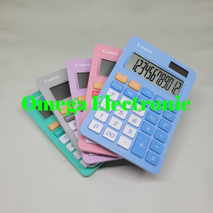 Gambar Canon AS-120V Calculator Desktop Kalkulator Stylish Warna Colorful AS - Pink dari Omega Electronic undefined Tokopedia