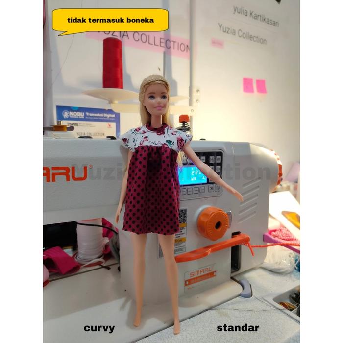 Gambar Yuzia69 Baju Handmade untuk barbie curvy standart model daster - random, standart dari Yuzia Collection undefined Tokopedia