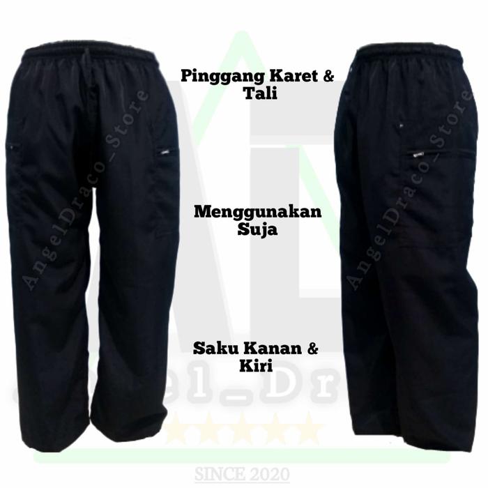 Gambar Celana Sirwal Dewasa Terlaris Ukuran S,M,L,XL,XXL,3XL,4XL - Hitam, S dari Asiah Muslim Store undefined Tokopedia