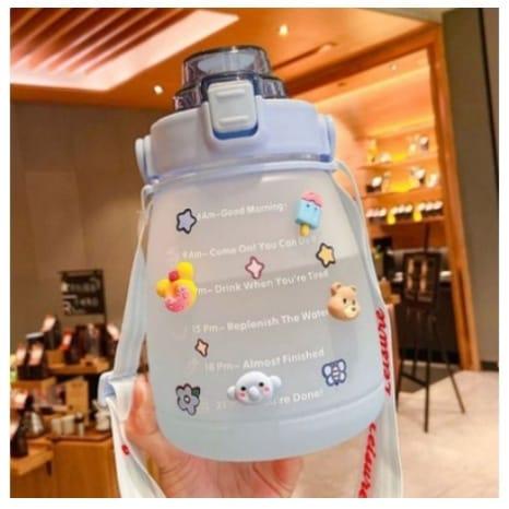 Gambar Botol Minum Motivasi 1300ML 1.3Liter Botol Penanda Waktu Botol Minum - tosca, 2D+3D dari Hollyhigh undefined Tokopedia