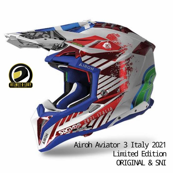 Jual Airoh Aviator 3 Six Days 2021 Italia Limited Edition SNI SixDays -  Kota Depok - Helmet-O-Logy | Tokopedia