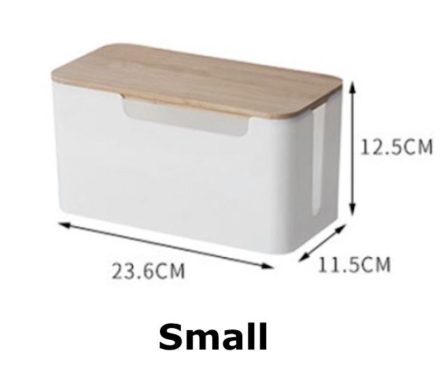 Gambar Organizer Kotak Storage Kabel Box Charger HP Laptop Meja Kayu - Small dari MurahLogi undefined Tokopedia