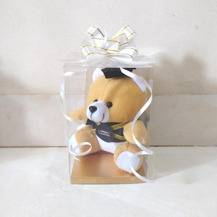 Gambar Boneka Mini Wisuda Kotak Mika Hadiah Souvenir Wisuda Hampers Corporate - TeddyMocca, Polosan dari Gudang Komodo undefined Tokopedia