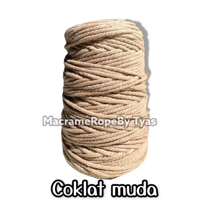 Gambar Tali macrame variansi coklat berat 500gr - Cokelat dari Macrameropetyas undefined 3 Tokopedia