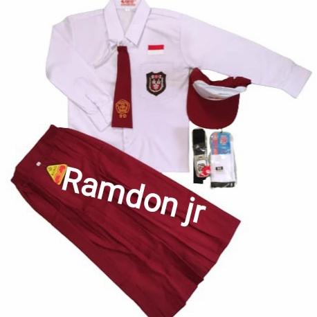 Gambar seragam sekolah SD | merah putih perempuan | lengan panjang | trmurah - set SD pjg cwek, kelas 1 dari ramdon jr undefined Tokopedia