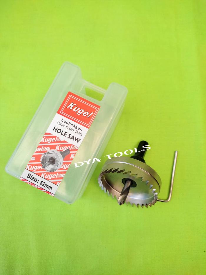 Gambar MATA BOR LUBANG / HOLE SAW BESI HSS KUGEL / HOLESAW HSS KUGEL 52-61MM - 52MM dari DYA TOOLS undefined Tokopedia