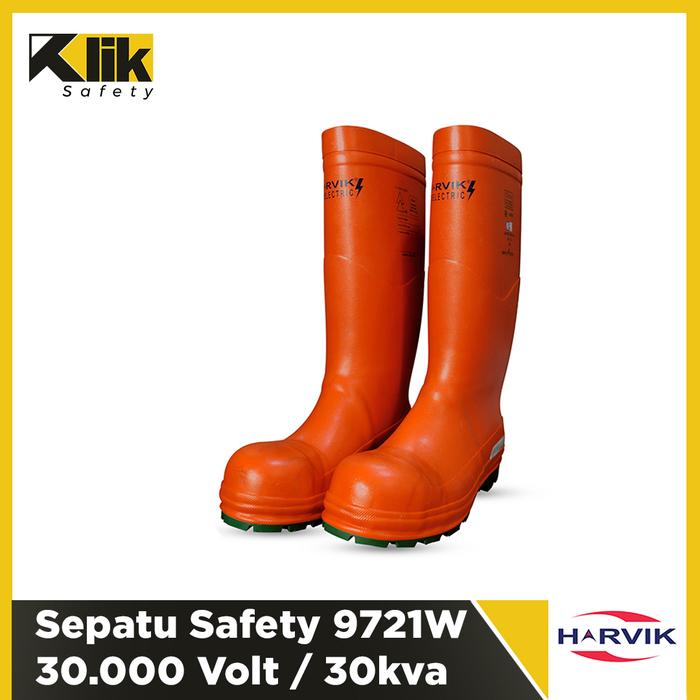 Gambar Sepatu Safety Tahan tegangan Listrik Harvik 9721W 30.000 Volt / 30kva - 42 dari KLIK Safety Store undefined Tokopedia