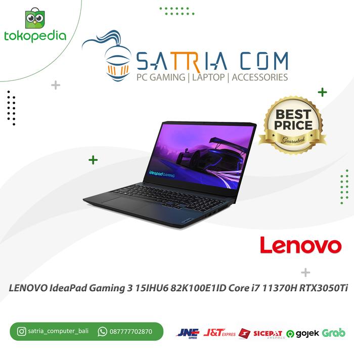 Lenovo Ideapad Gaming 15ihu6 82k100e1id Core I7 11370h Rtx3050ti W11