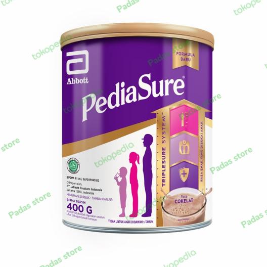Gambar pediasure triplesure coklat 400 gram usia 1 Sampe 10 tahun dari Padas Store undefined Tokopedia