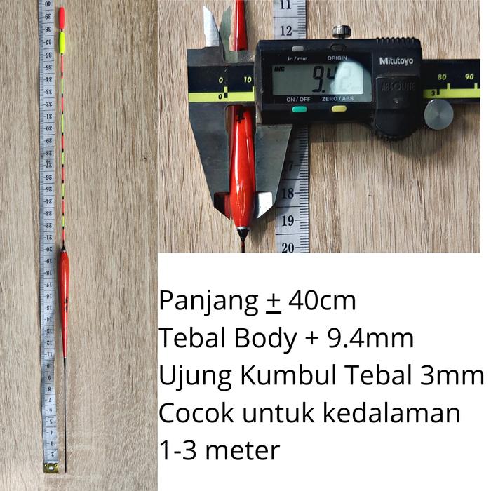 Gambar Pelampung Pancing Ikan Mas Nanofish Anti Badai Merah Kayu Balsha 40 CM - Body Merah dari Mistery Manching Channel undefined Tokopedia