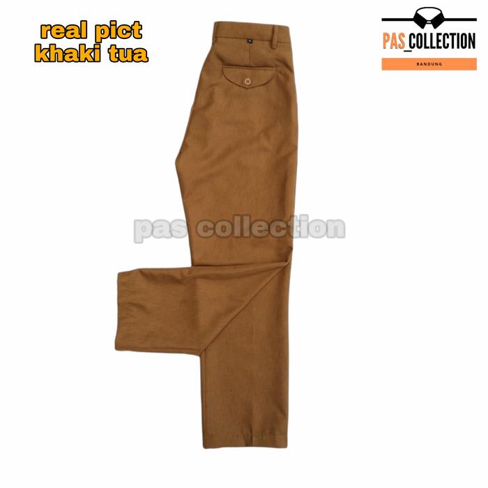 Gambar Celana PDH PNS Pemda Pria Celana Kerja Panjang - Khaki Tua, XXXL dari eltari disafitri undefined Tokopedia