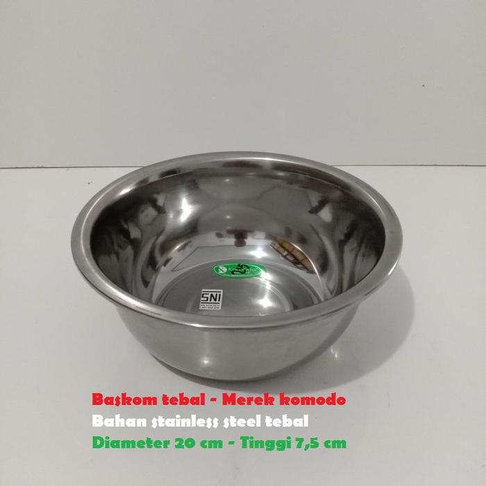 Gambar BASKOM STAINLESS STEEL Diameter: 20 cm - 22 KOMODO dari tokobmg undefined Tokopedia