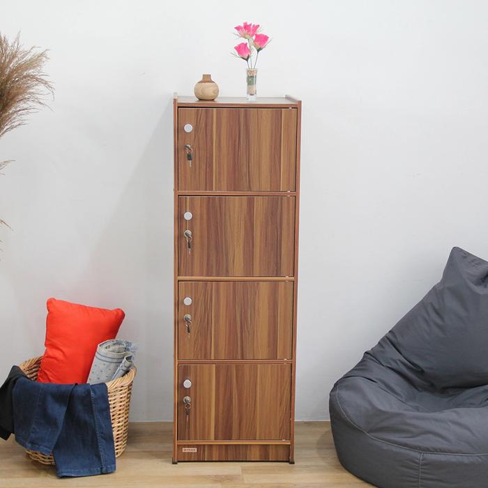 Gambar RAK BUKU CABINET RAK SERBAGUNA BEDSIDE LOKER RAK 5 SUSUN LEMARI BAYI - 4 pintu dari ALFATWIN undefined Tokopedia