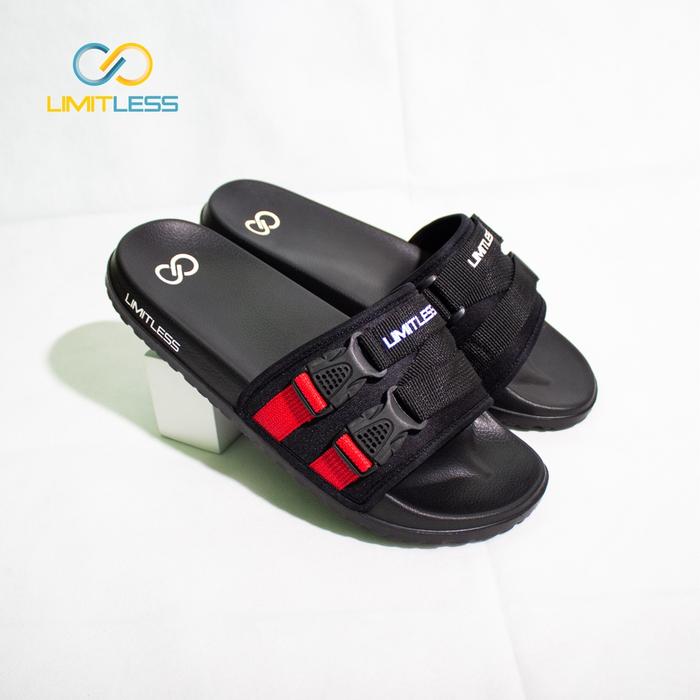 Gambar LIMITLESS Sandal Slop Pria Sendal Cowo Slide Dewasa Hitam Kekinian Nyaman Sandal Cowok Slip on Karet Shoes - 39, PARGOY-MERAH dari Limitless Official Store undefined Tokopedia
