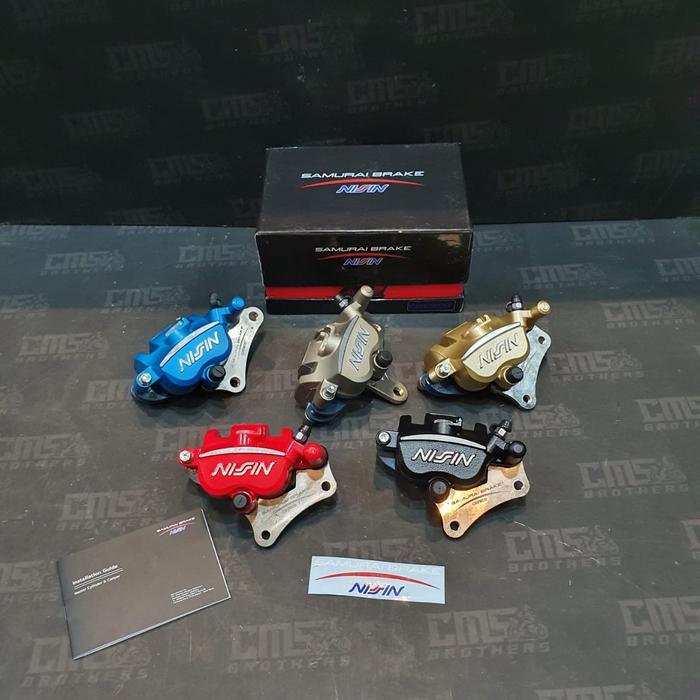 Gambar Caliper Kaliper Depan Nissin Samurai Brake 2 Piston Satria Fu Ninja RR - Hitam dari Cemerlang6Brothers undefined Tokopedia