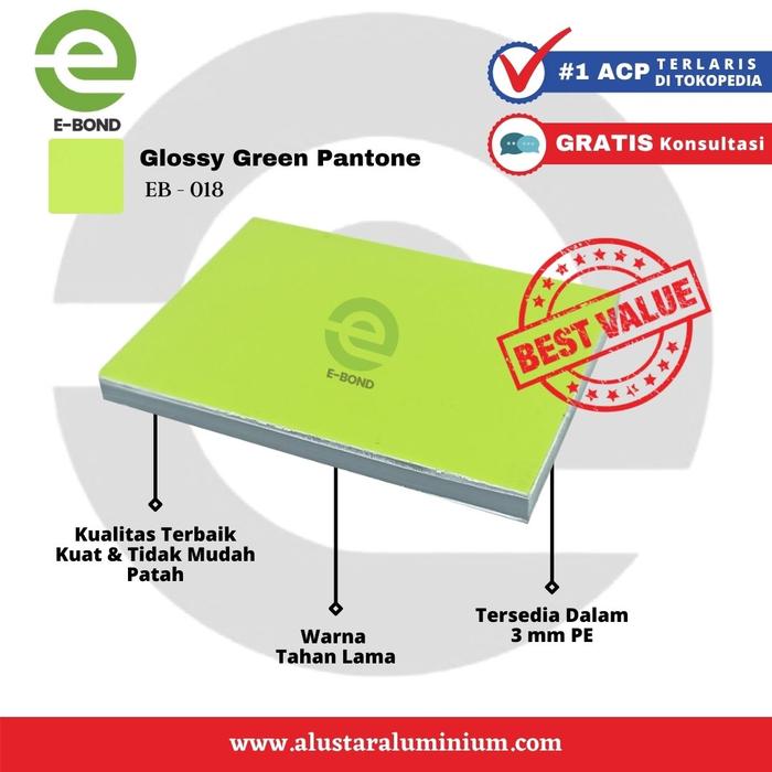 Gambar EBOND ACP - Alumunium Composite Panel 3mm 3 mm - Green Pantone dari Andalan Cipta Persada undefined Tokopedia