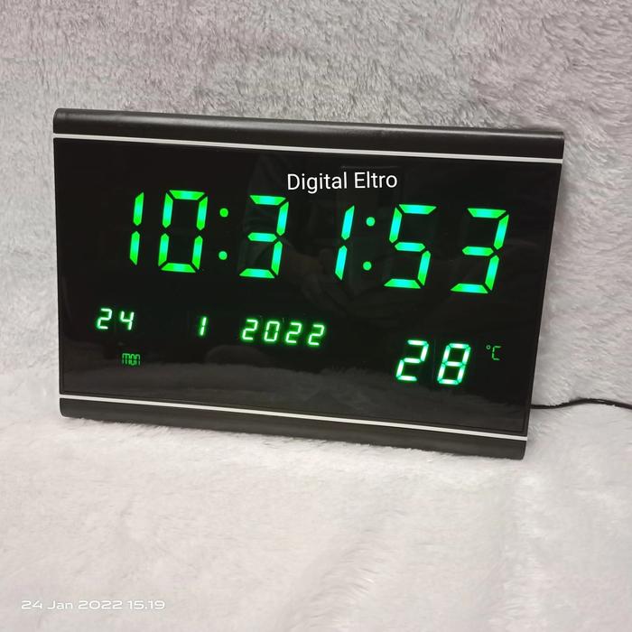 Gambar Jam Digital Led Dinding atau Meja 3020 - Hijau dari Digital Eltro undefined Tokopedia