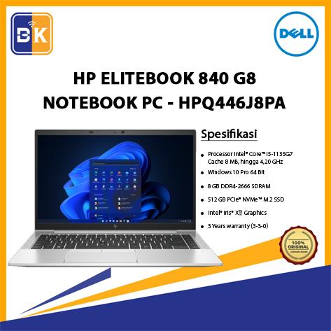 Gambar HP Elitebook 830 G8 J8PA i5-1135G7,8GB,512GB,13.3" FHD,W10Pro,3YR dari BelanjaKomputer undefined Tokopedia