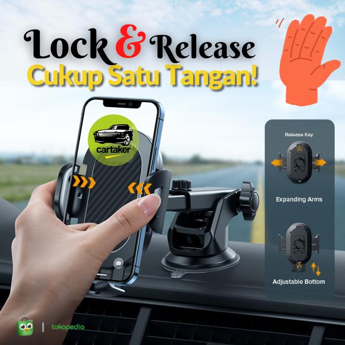 Gambar Car Phone Holder Hp Mobil DashBoard Kaca Holder Smartphone Stand - NON BUNDLING dari Cartaker undefined Tokopedia