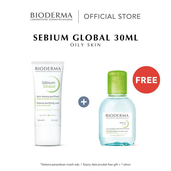 Gambar Bioderma Sebium Global 30 ml FREE Sebium H2O 100 ml dari Bioderma Indonesia undefined Tokopedia
