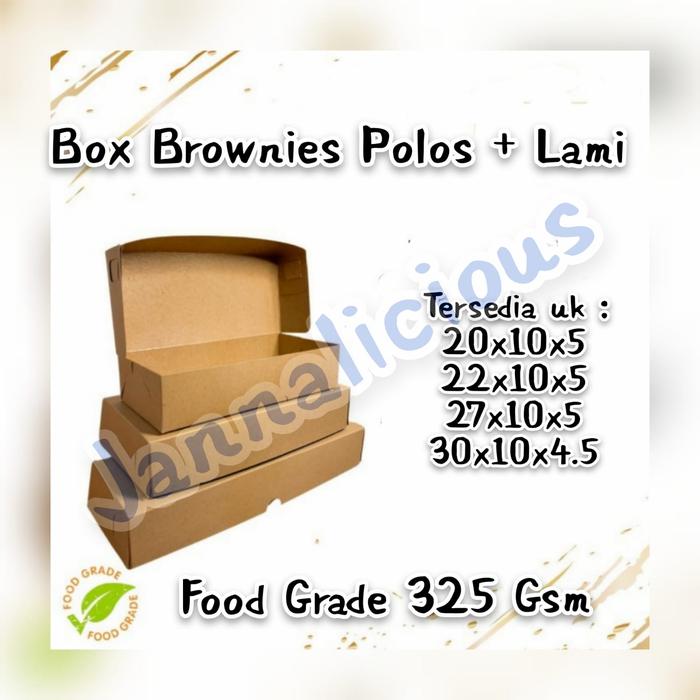Gambar Kotak Brownies Kraft Laminasi + Jendela Uk. 20x10x5cm [12 pcs] - Polos dari Jannalicious undefined Tokopedia