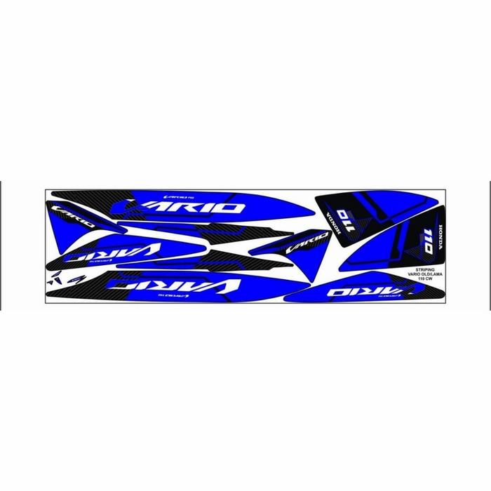 Gambar Decal Striping Sticker Honda Vario 110 Karbu, Stiker Lis Variasi Vario - Biru dari MubaroqSTRIPING undefined Tokopedia