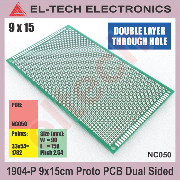Gambar PCB Lubang IC Matrix Proto Board Papan Fiber Double 2 Layer Side Sisi - 9 x 15 cm dari ELTECH online undefined Tokopedia