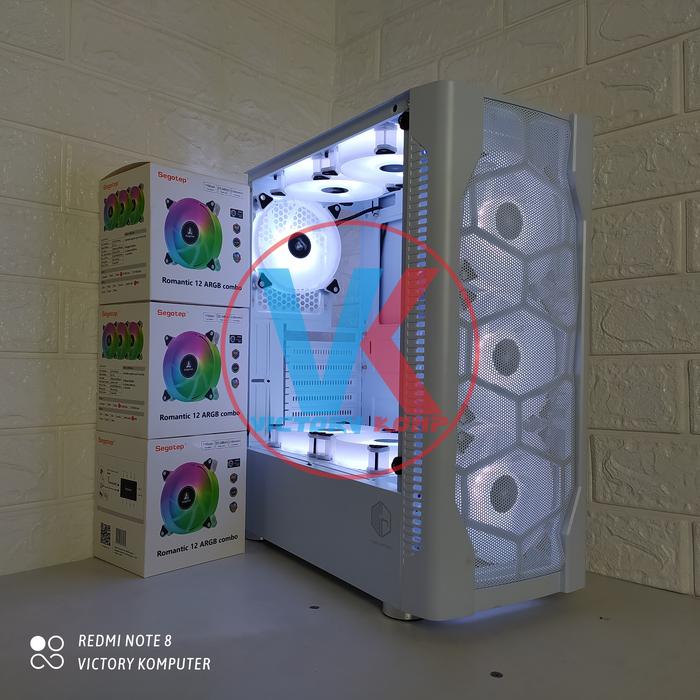 Gambar Case Casing PC Cube Gaming Byron - Putih, Tanpa Fan dari Victory Komputer_NEW undefined Tokopedia