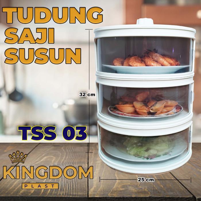 Gambar TUDUNG SAJI SUSUN MURAH TUDUNG SAJI KINGDOM FOOD COVER BERKUALITAS RANTANG PLASTIK SUSUN - 3 SUSUN dari Uno Living Furniture undefined Tokopedia