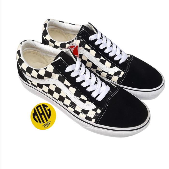 Gambar Sepatu Vans Original Oldskool Primary Checkerboard - 36 dari mag.stuff undefined Tokopedia