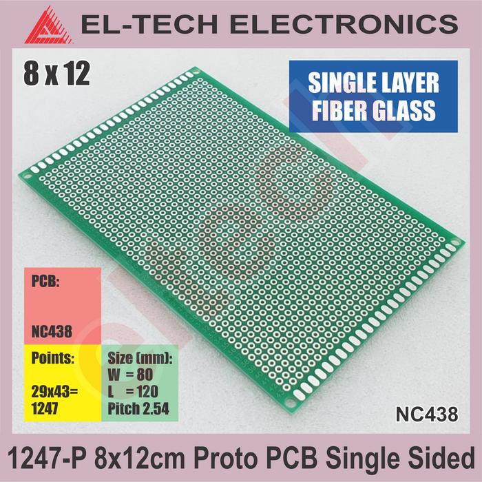 Gambar PCB Lubang IC Matrix Proto Board Papan Fiber Single 1 Layer Side Sisi - 8 x 12 cm dari ELTECH online undefined Tokopedia