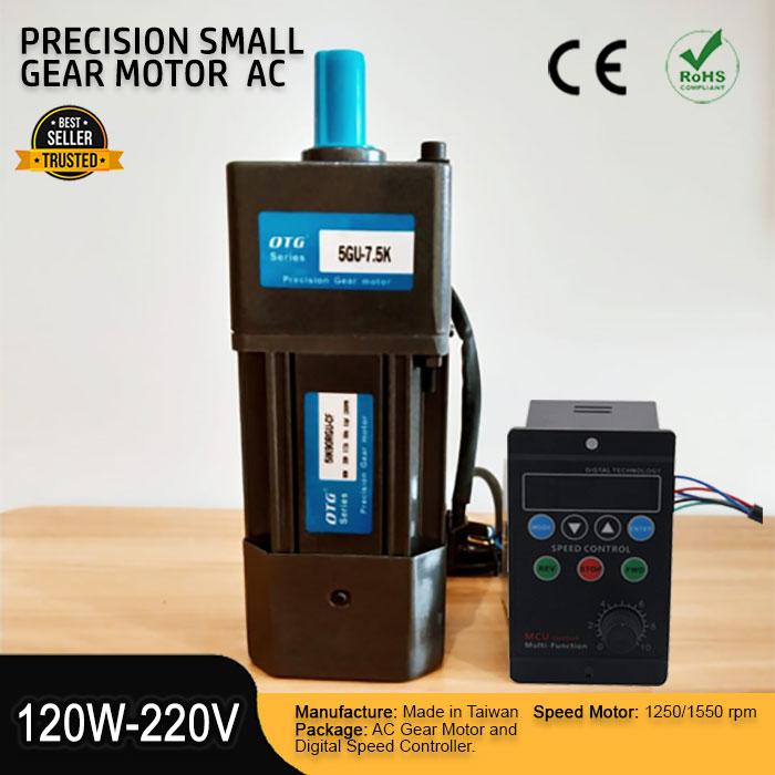 Gambar Paket gear motor induksi 1 ph AC220V 120W & digital speed controller - Ratio 5~20 dari Bedas Automation undefined Tokopedia