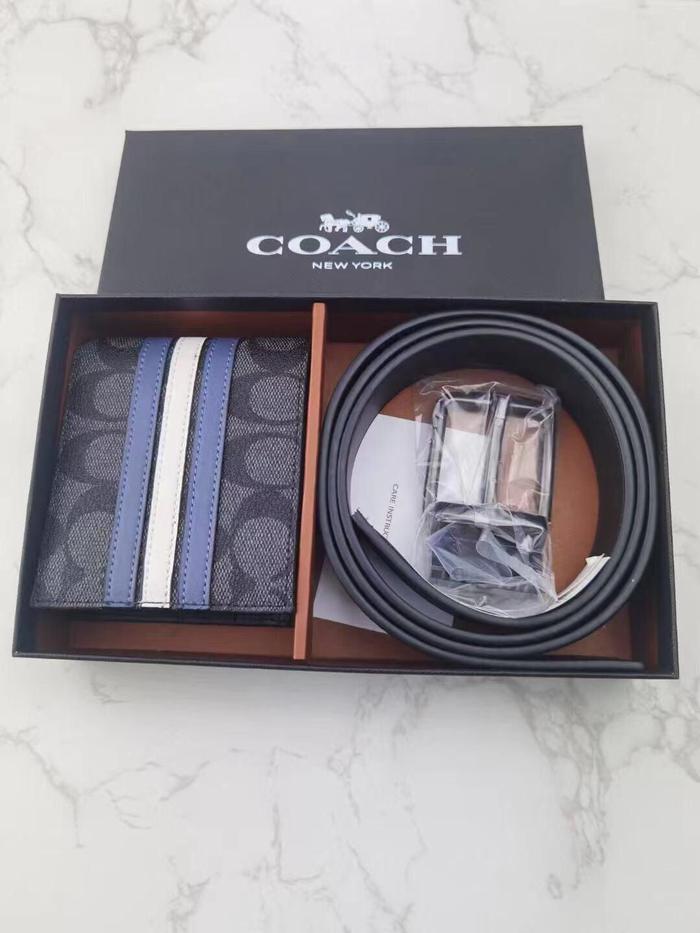 Gambar [Original 100%] Dompet Coach pria feat Belt Coach new Edition - - Blue Strip dari NaturalStore.ID undefined Tokopedia