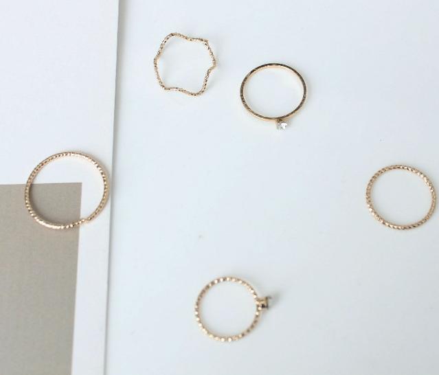 Gambar SET 5PCS CINCIN WANITA KOREA AKSESORIS WANITA GAYA RETRO RING CNC4 - CNC4 GOLD dari NOMIDE STORE undefined Tokopedia