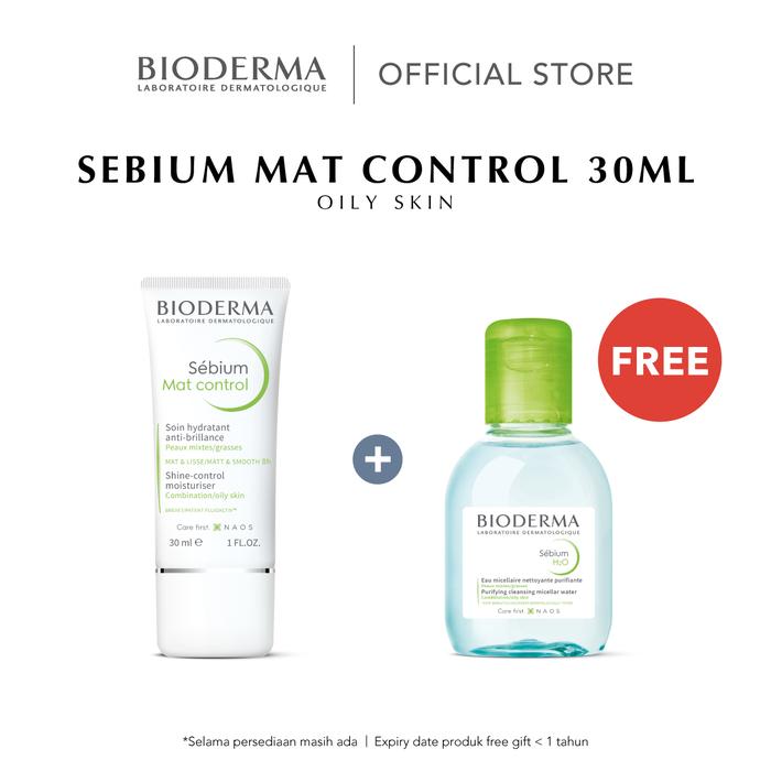 Gambar Bioderma Sebium Mat Control 30 ml FREE Sebium H2O 100 ml dari Bioderma Indonesia undefined Tokopedia