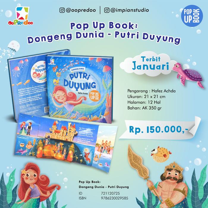 Jual Pop Up Book Dongeng Dunia Pinokio/Putri Duyung. Buku Cerita Anak ...