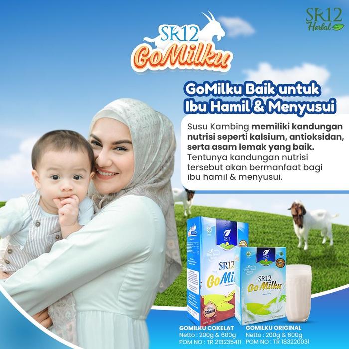 Gambar susu kambing sr12 go milku untuk anak, ibu menyusui dan asi booster - VANILA 200GR dari puresoftng undefined Tokopedia