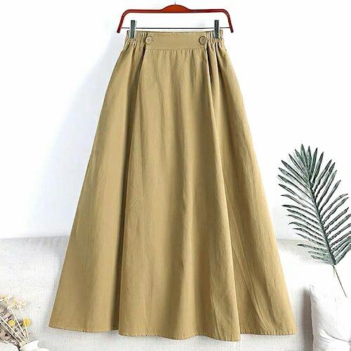 Bawahan Rok Panjang Wanita Natasha Long Skirt Korean Style Terbaru Mocca  di Kaywa Olshop Tokopedia