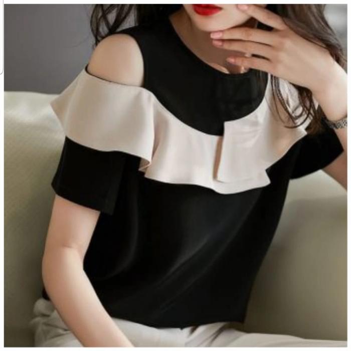 Liny Blouse Baju Smart Casual Import Baju Kerja Nyaman Work Dress