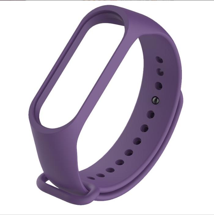 Gambar PREMIUM Strap Mi Band 5 6 ​Silicone Jam Gelang Xiaomi MiBAND watch - Ungu dari societys undefined Tokopedia