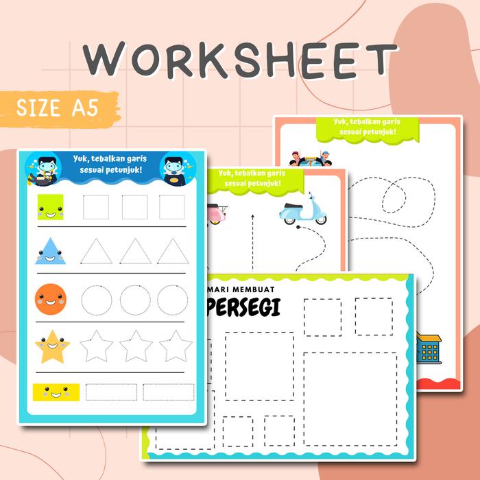Gambar Belajar Menulis Pola Garis Tracing Wipe and Clean SIZE A5 dari Poster Edukasi Anak undefined Tokopedia