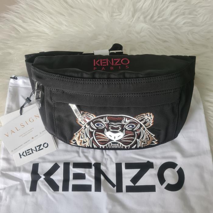 KENZO バケットハット 虎刺繍 ブラック　メンズハット KENZO バケットハット 虎の刺繍 黒 保存袋付き
