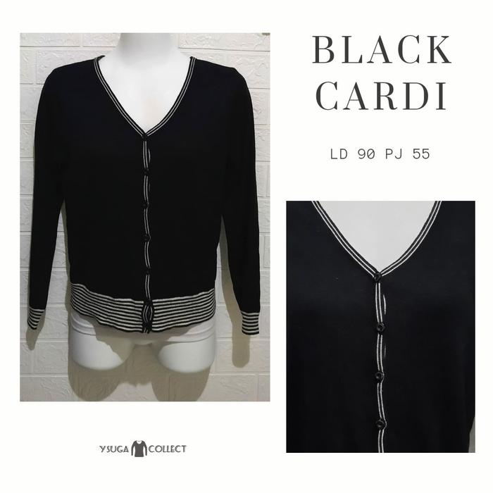Gambar THRIFT/PRELOVED CARDIGAN RAJUT PREMIUM MURAH BRANDED - black cardi dari ysugacollect undefined Tokopedia