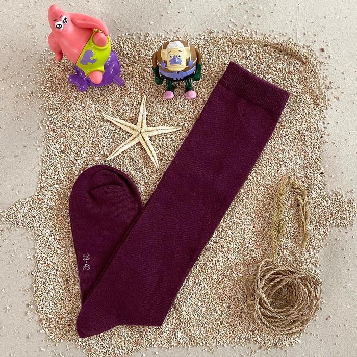 Gambar Kaos Kaki Selutut Polos Dewasa dari Kakikusocks undefined Tokopedia