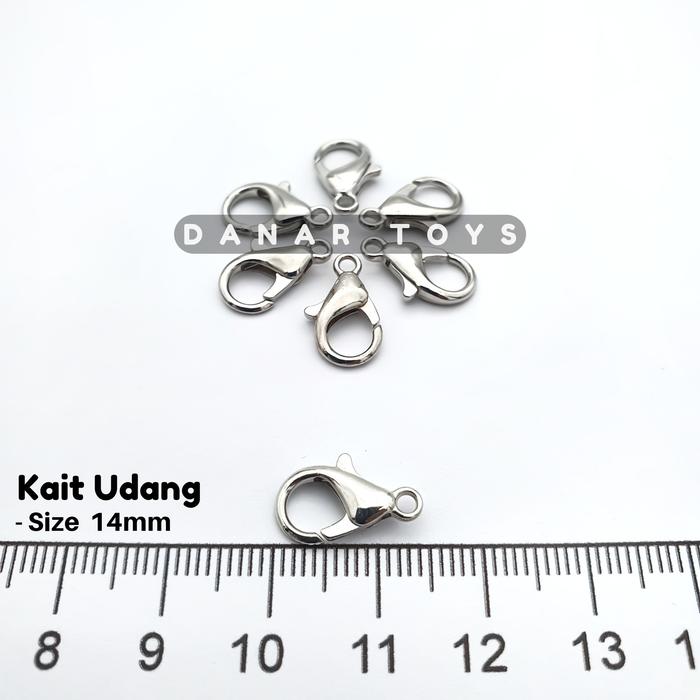 Gambar PENGAIT KALUNG / PENGAIT GELANG KAIT LOBSTER KERAJINAN TANGAN DIY - Silver 14mm dari Danar Toys &amp; Accesories undefined Tokopedia