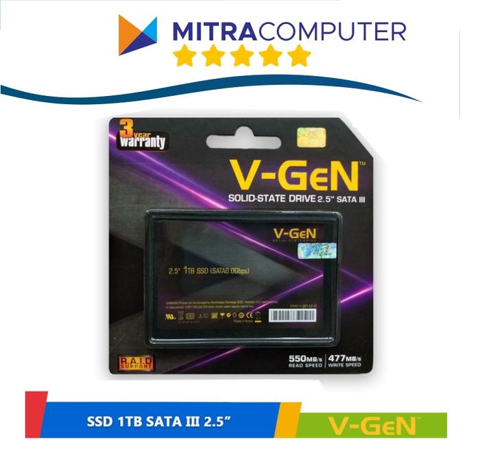 Gambar SSD V-GeN SATA III Solid State Drive Vgen 128GB 256GB 512GB 1TB Ori - 1 TB dari Mantap Jaya Computer undefined Tokopedia