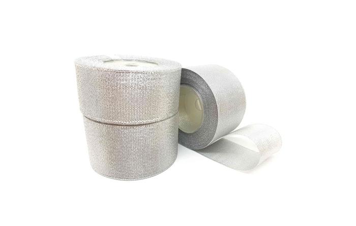 Gambar Pita Silver Glitter / Silver Ribbon/Pita Silver/Ribbon/Pita/ RBSIL-GT - 1 inch dari Something Sweet Cards undefined Tokopedia