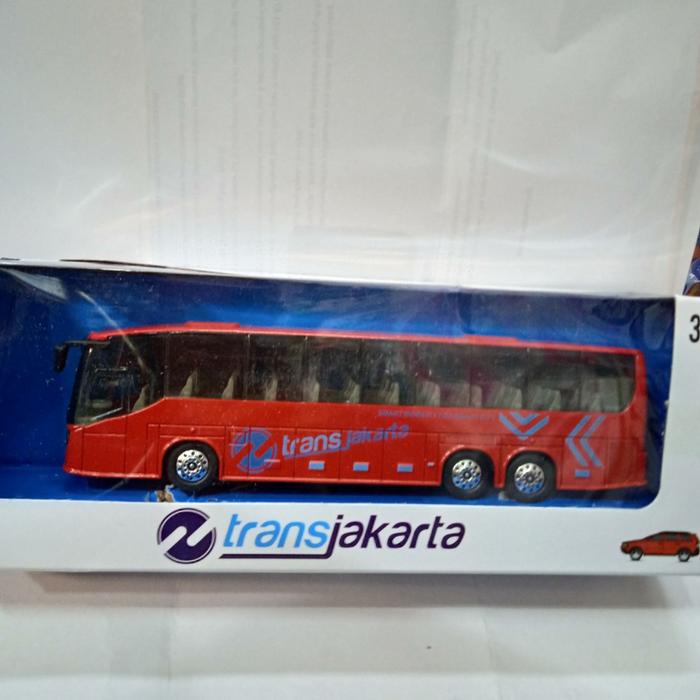 Gambar Diecast Miniatur Mobil Bus Transjakarta Busway - Merah dari Genesys Toys undefined Tokopedia