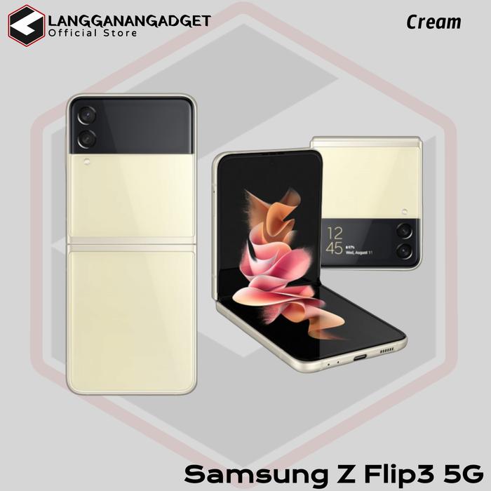Gambar Samsung Z Flip 3 5G 8/256 Termurah • Garansi Resmi SEIN • - Cream dari LanggananGadget undefined Tokopedia